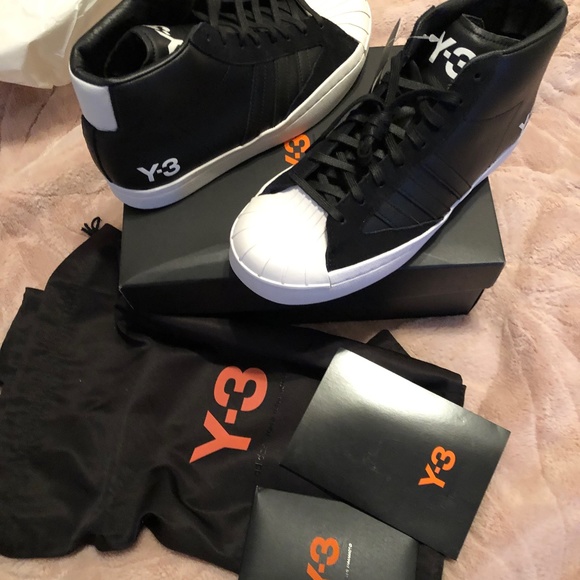 Yohji Pro High Top Leather Sneakers - Picture 1 of 3